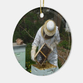 Imker addiert Honigbienen Keramikornament (Links)