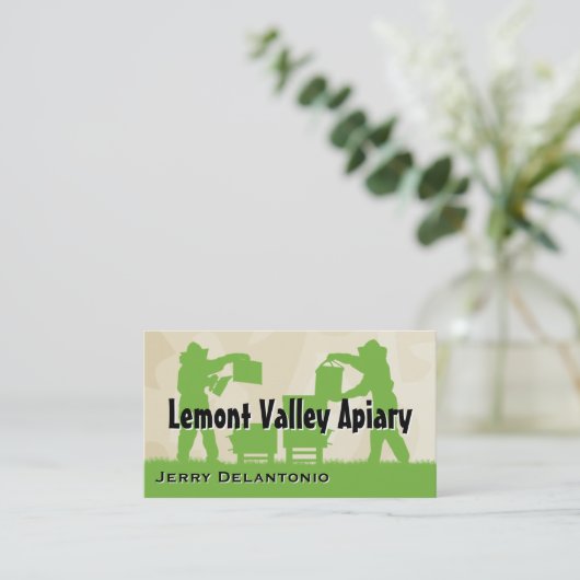Imker am Arbeitsplatz Visitenkarte (Stehend Vorderseite)