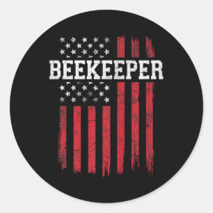 Imker American Flag Usa Patriot Patriotic Runder Aufkleber