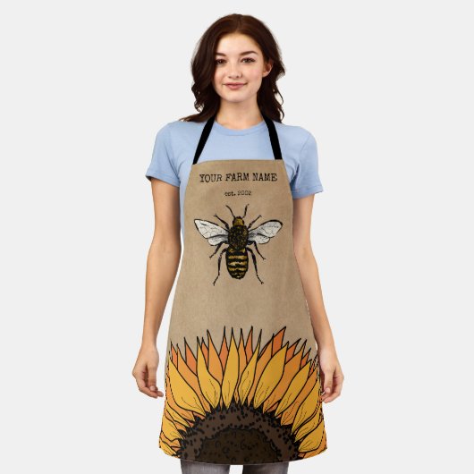 Imker Apiarist Beer Honigbienen Honeycomb T Schürze (Getragen)