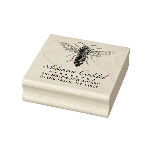 Imker Apiary 1800 Queen Bee Address Gummistempel (Stempel)
