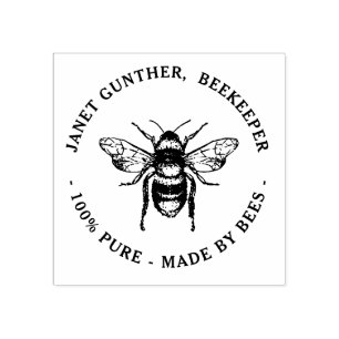 Imker-Apiary-Briefmarke mit Honeybee Gummistempel