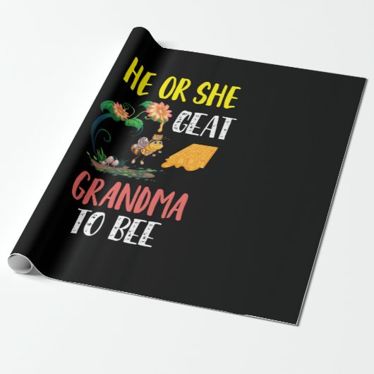 Imker Art Great Oma to Bee 2 Geschenkpapier (Ungerollt)