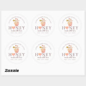 Imker Bienenstock Honig Runder Aufkleber (Blatt)