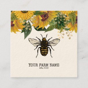 Imker Bienenzüchter Bienenfarm Honigbienen Bienenw Quadratische Visitenkarte