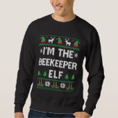 Imker Elf Ugly Weihnachts Bienenzucht Sweatshirt (Vorderseite)