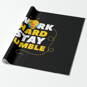 Imker-Geschenk   Biene Arbeitet Hart Bleib Hummel Geschenkpapier
