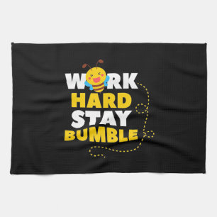 Imker-Geschenk Biene Arbeitet Hart Bleib Hummel Geschirrtuch