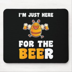 Imker-Geschenk Ich bin nur wegen der Bienen hier Mousepad