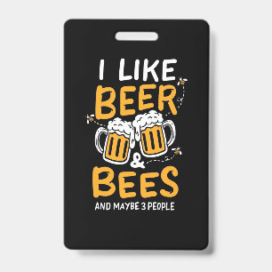 Imker-Geschenk Ich mag Bier und Bienen Ausweis