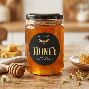 Imker Gold Honig Aufkleber – Klassische Runde Honi