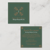 Imker Grüne Honigwabenfarm Quadratische Visitenkarte (Vorne/Hinten)