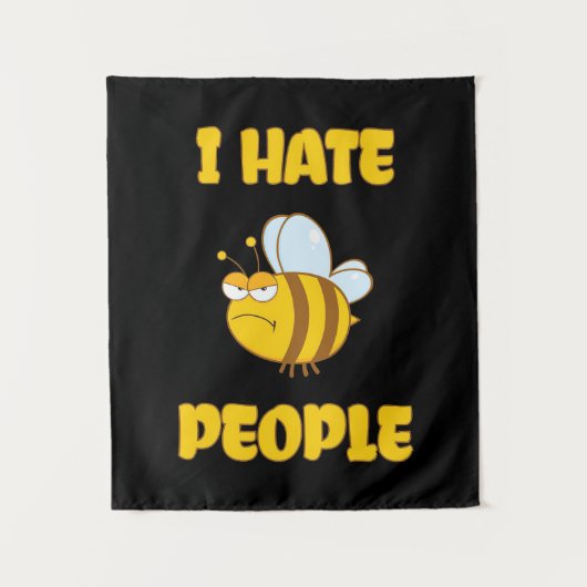 Imker Ich hasse Leute Wandteppich (Vorderseite)