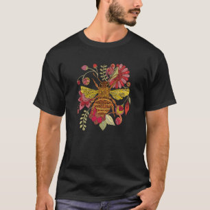 Imker Imkerei Hummel Vintage Blume Biene T-Shirt