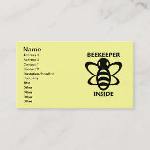Imker-Innere (Schwarz-weißes Bienen-Zeichnen) Visitenkarte