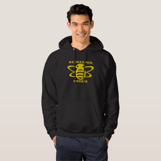 Imker Inside Stylized Honey Bee Illustration B Hoodie (Vorne ganz)