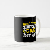 Imker Ja, ich bin die verrückte Bienenmutter Kaffeetasse (VorderseiteRechts)