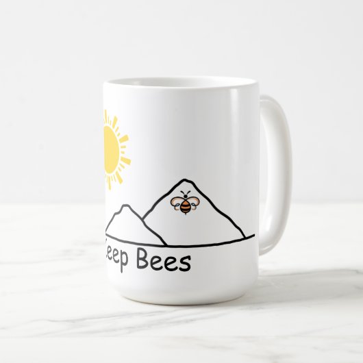 Imker Kaffee Tasse 15 oz. - Ich habe Bienen Behalt (VorderseiteRechts)