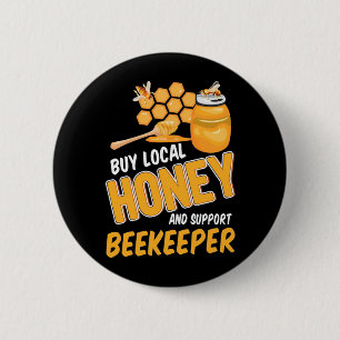 Imker Kaufen Lokalen Honig Und Unterstützen Den Im Button