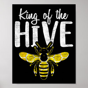 Imker König Des Bienenstocks Lustiges Bienenflüste Poster