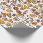 Imker Muster Geschenkpapier (Ecke)