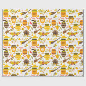 Imker Muster Geschenkpapier (Flach)