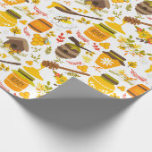 Imker Muster Geschenkpapier (Ecke)