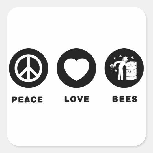 Imker Quadratischer Aufkleber (Vorderseite)