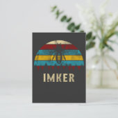 Imker Retro Biene insektiert Natur Design Postkarte (Stehend Vorderseite)