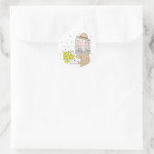 Imker Runder Aufkleber (Tasche)