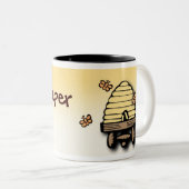 Imker-Tasse Zweifarbige Tasse (VorderseiteRechts)