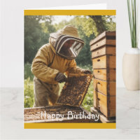 Imker und Bienenstock