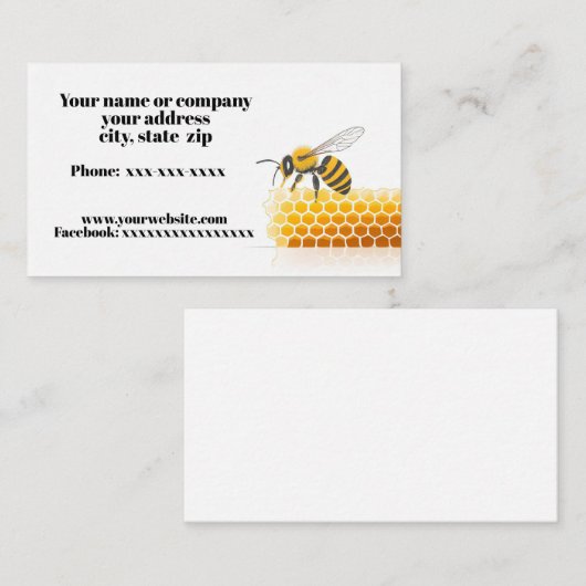 Imker Visitenkarte (Vorne/Hinten)