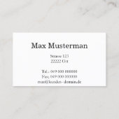 Imker Visitenkarten Visitenkarte (Rückseite)