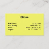 Imker-Visitenkarten Visitenkarte (Rückseite)