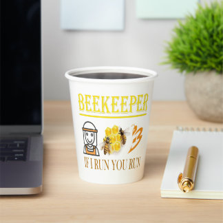 Imker – Wenn ich renne, rennst du – Biene – Imkere Pappbecher