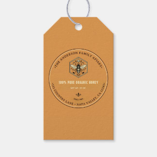 Imkerei Bienenstock Logo Design Honig Geschenkanhänger
