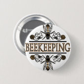 Imkerei mit Arbeitskraftbienen Button (Vorne & Hinten)