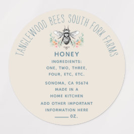 Imkerei mit handgezogener Imkerin Hütte Etiketten