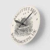 Imkerei-Uhr (Ivory Skep) Runde Wanduhr (Winkel)