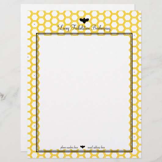 Imkerpapier Briefkopf (Vorne/Hinten)