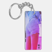 IMLA 007 Blue Jean Shorts Schlüsselanhänger (Vorderseite links)