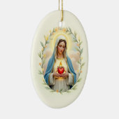 Immaculate Heart of Mary God's Peace and Blessings Keramik Ornament (Rechts)
