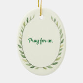 Immaculate Heart of Mary God's Peace and Blessings Keramik Ornament (Hinten)