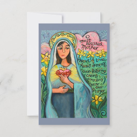 Immaculate Heart of Mary, Memorare Prayer Card (Vorderseite)