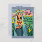 Immaculate Heart of Mary, Memorare Prayer Card (Vorne/Hinten)
