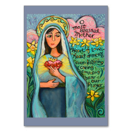 Immaculate Heart of Mary, Memorare Prayer Card Tischnummer
