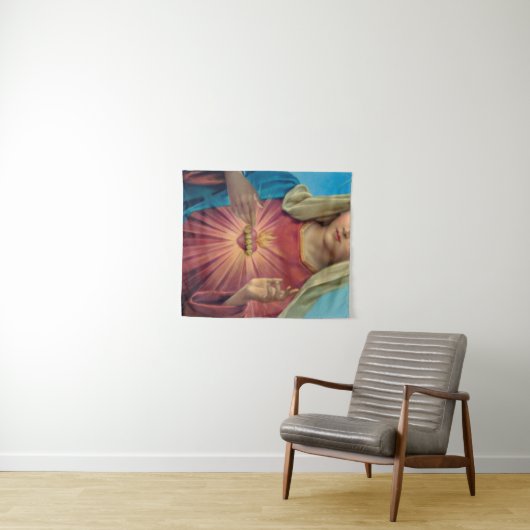 Immaculate Heart Of Mary Wandteppich (Beispiel (Horizontal))