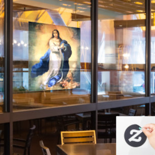 Immakkulieren der Konzeption Gold Fensteraufkleber