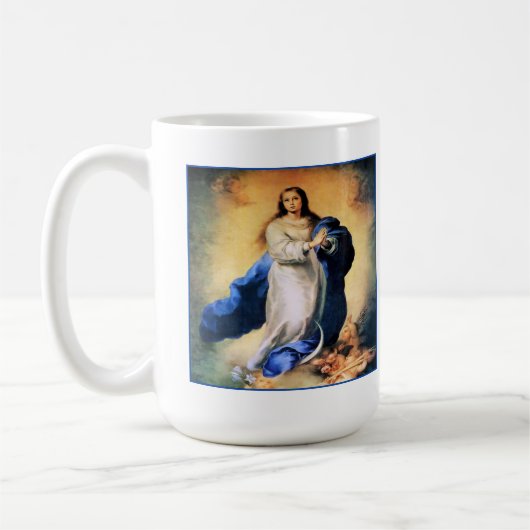Immakkulieren der Konzeption Gold Kaffeetasse (Links)